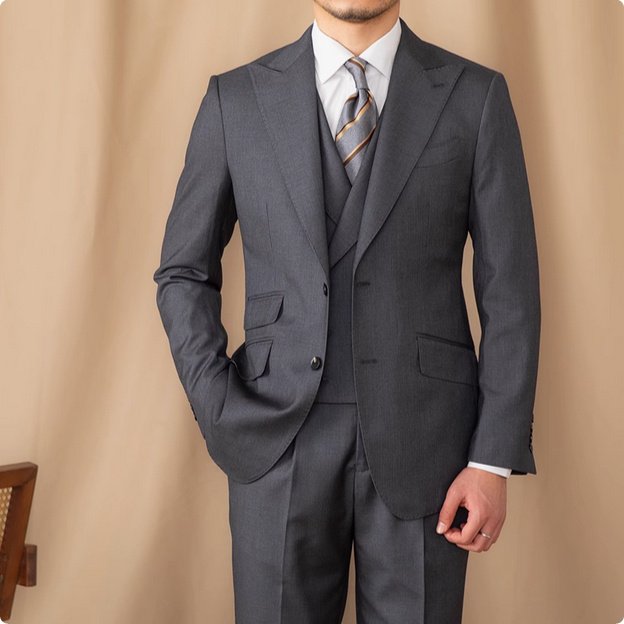 Suit Three-piece Suit Business Pure Color Wool – Bild 4