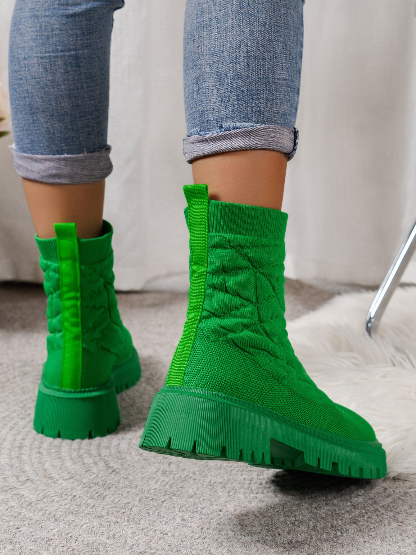 New Women's Flying Woven Sports Short Boots Women – Bild 4