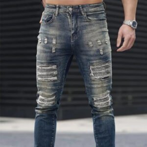 Men's Fashion Ripped Cool High Street Jeans