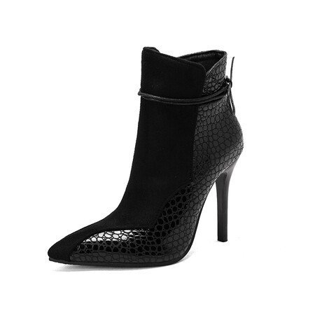 Short Pointed Toe Knight Boots Thin High-heel Boots – Bild 7
