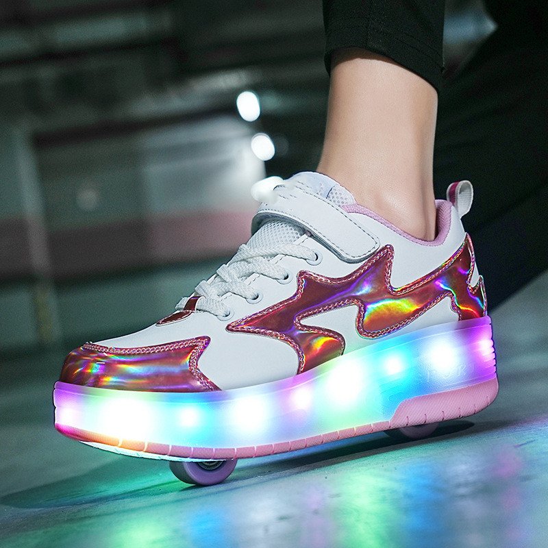 Children's Fashion Removable Charging With Lights Light-emitting Roller Skates – Bild 6