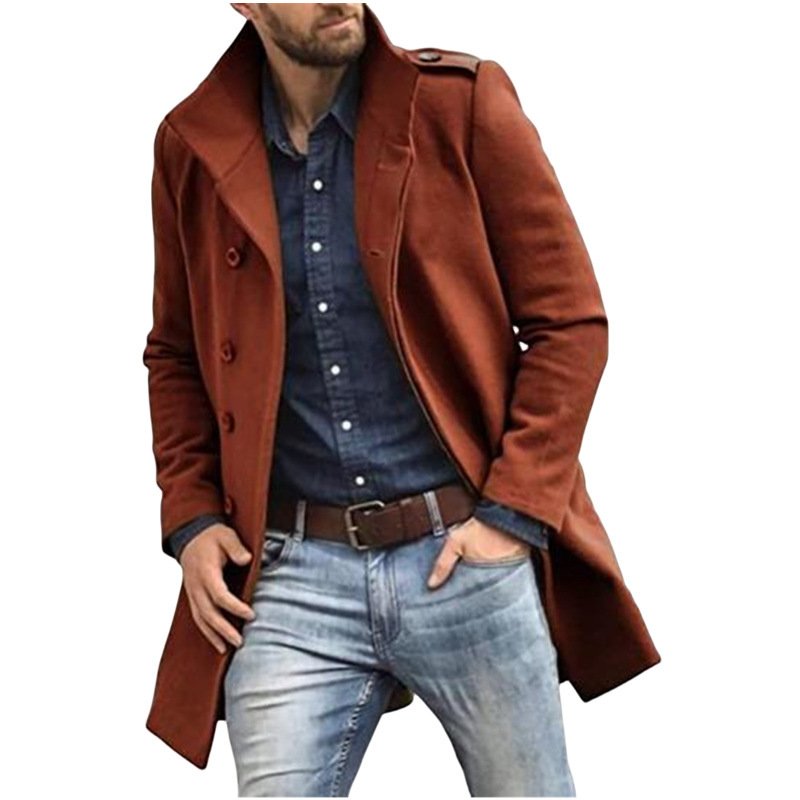 European Style Woolen Men's Coat Autumn And Winter New Thickened Coat – Bild 5