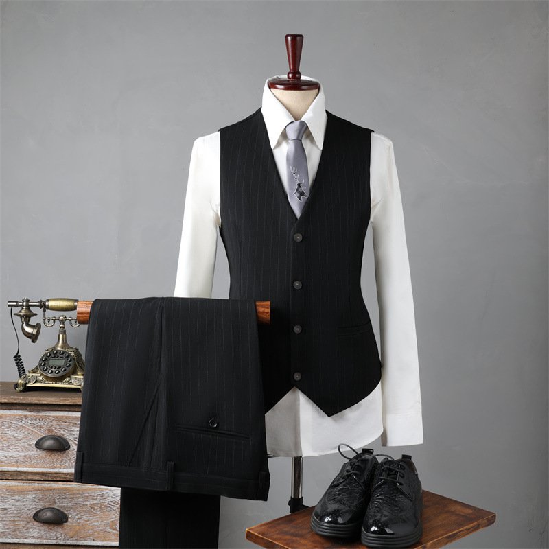 Double Breasted Stripes Suit Men's Suits – Bild 9