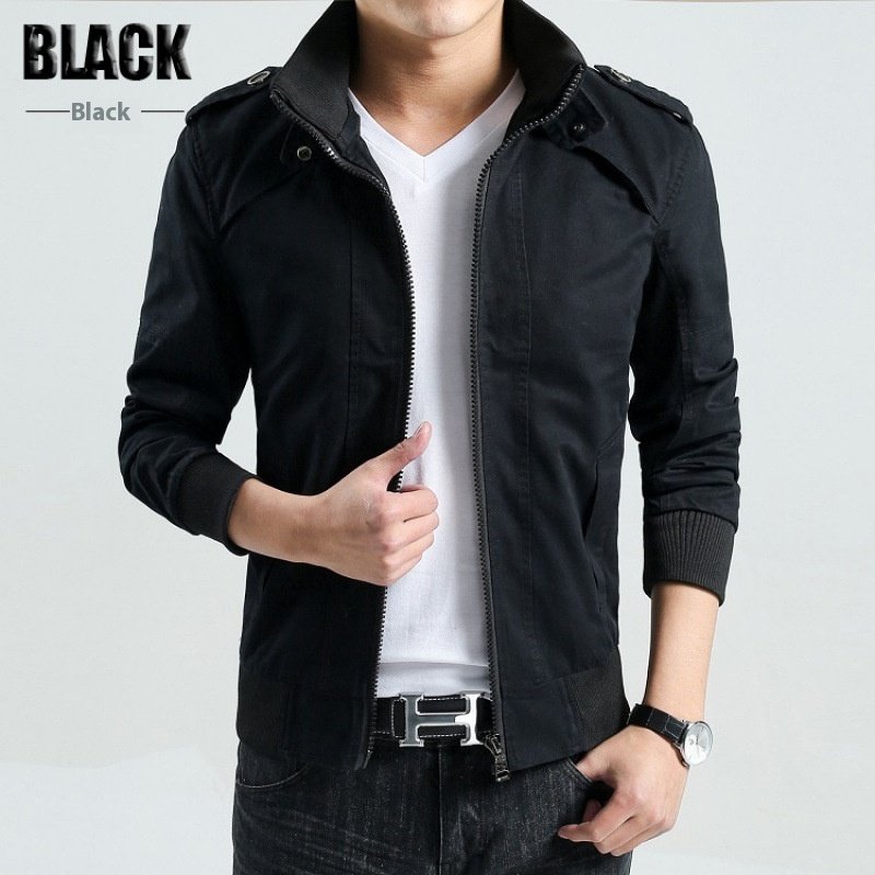 Men's Stand Collar Jacket Autumn And Winter Leisure Coat – Bild 3