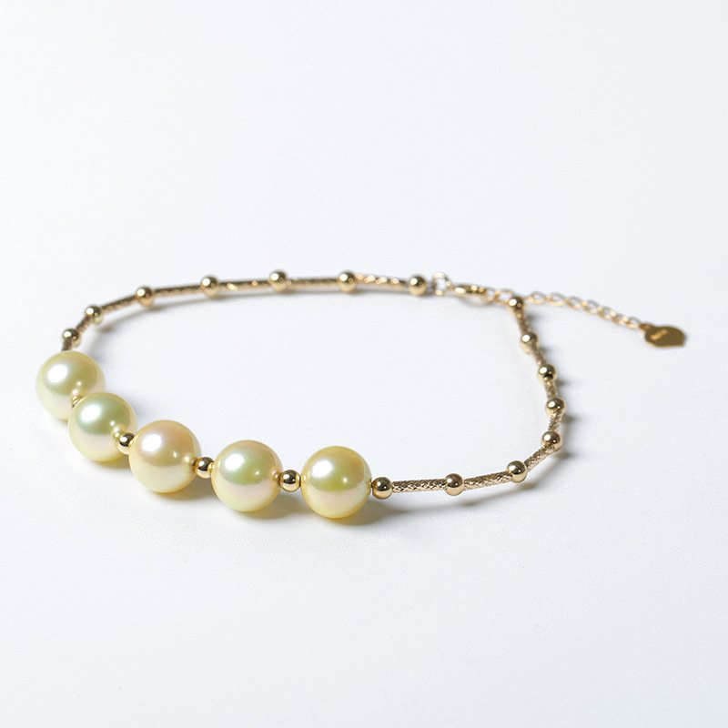 European And American New Light Gold Pearl Bracelet – Bild 4