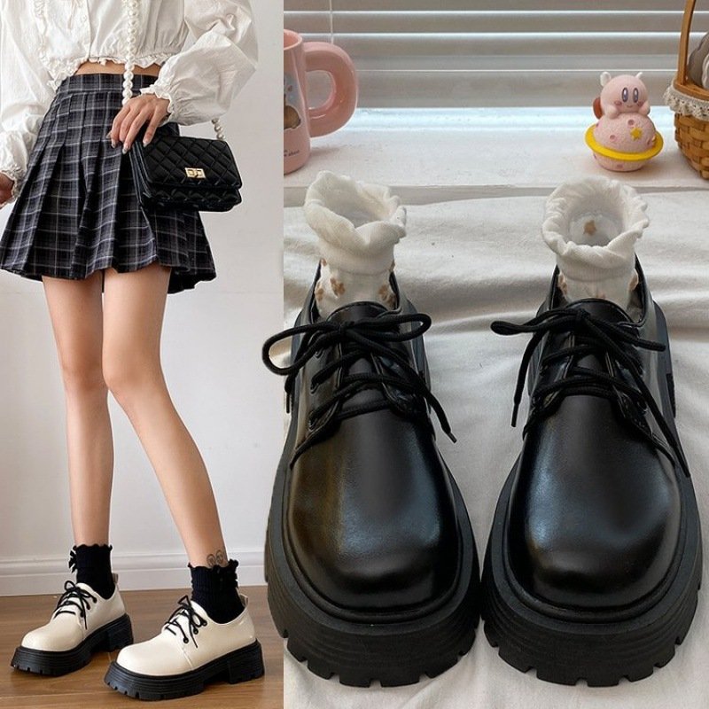 Women's Thick Bottom Increased By Genuine Leather Shoes – Bild 2