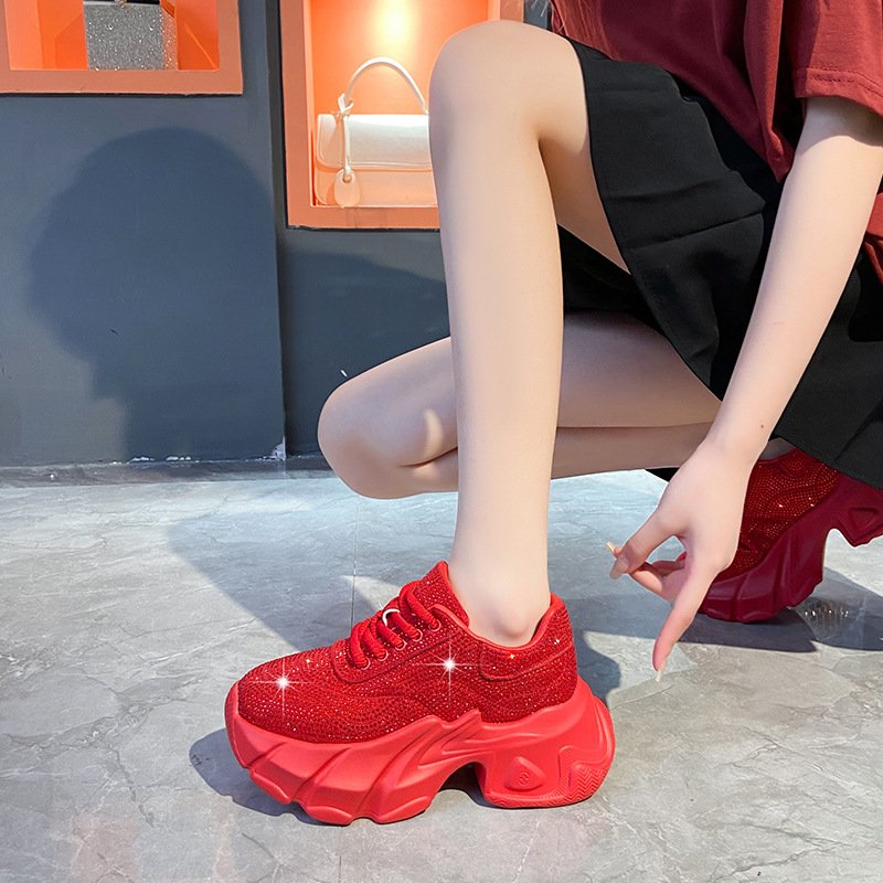 Spring And Autumn New Platform Heel Light Bottom Sports Style Height Increasing Women Shoes – Bild 4