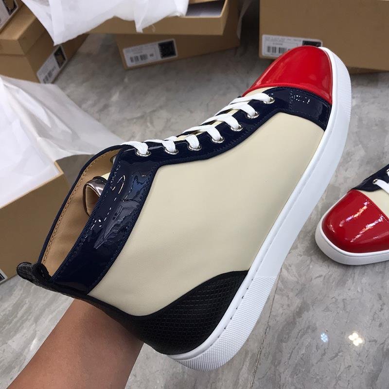 Men's High Top Casual Board Shoes Crocodile Pattern Sports Leather Light Face Internet Celebrity – Bild 4