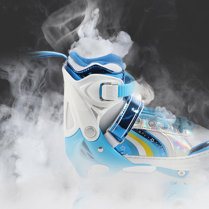 Children's Skates Double Row Four Wheel Full Flash – Bild 2