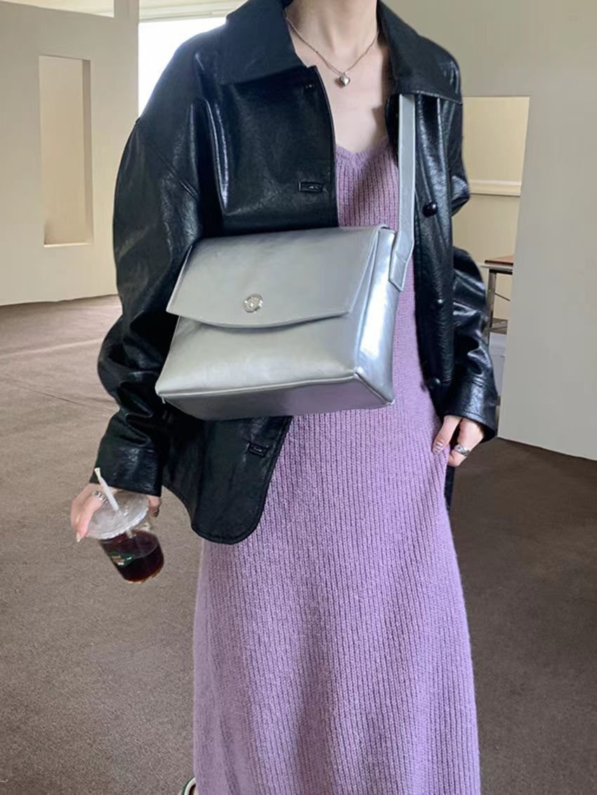 Large Capacity Tote Retro Textured Commuter Bag – Bild 5