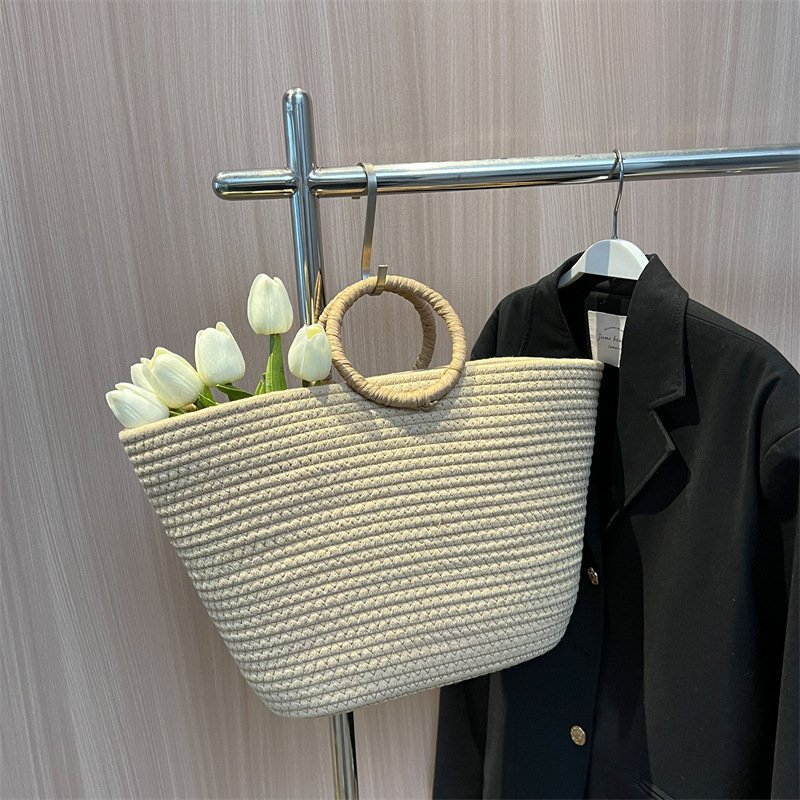 Woven Beach Vacation Portable Straw Bag – Bild 7