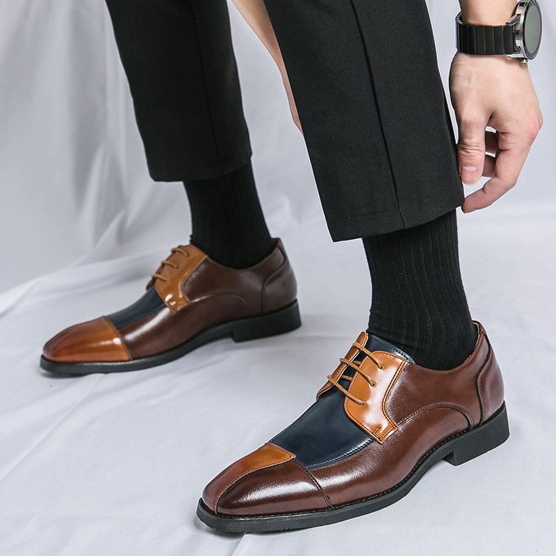 Color Matching Business Formal Wear Leather Shoes – Bild 5