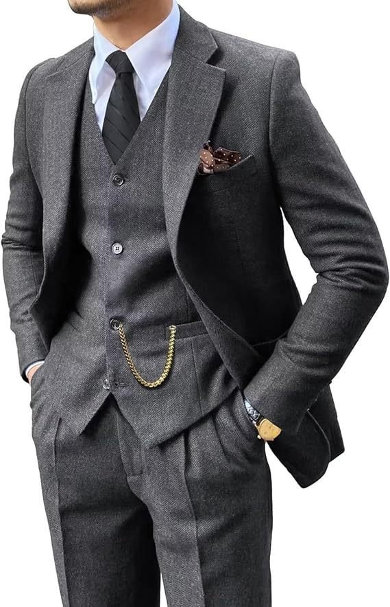 Herringbone Men's Suit Slim Fit – Bild 9