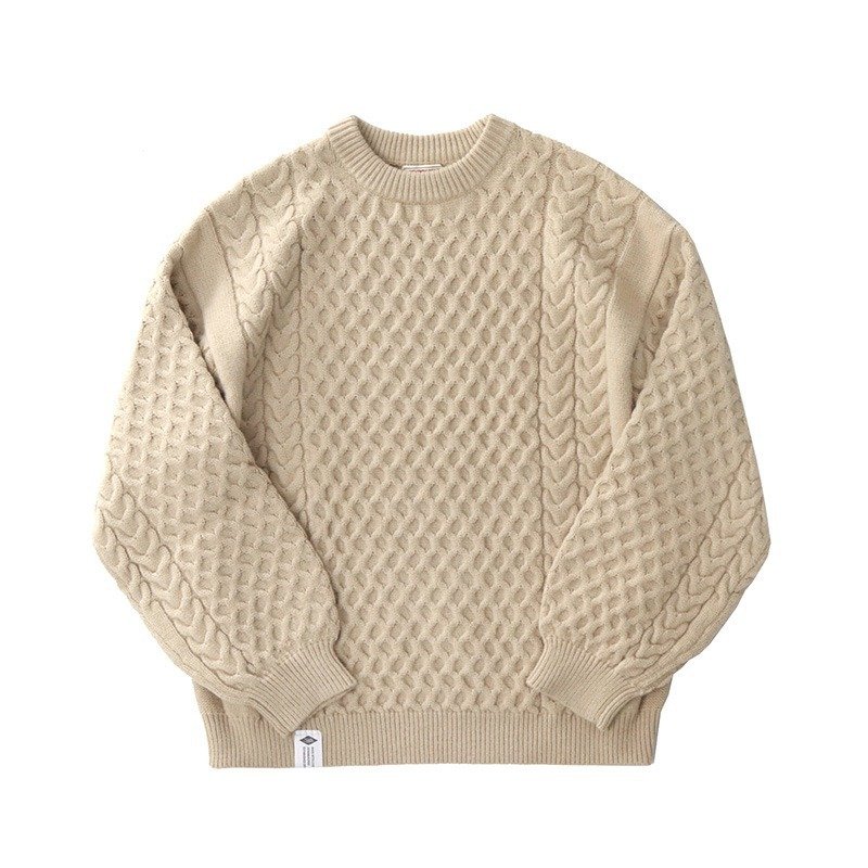 Winter Thickened Knitting Retro Lantern Sleeve Plus Size Loose Casual Sweater – Bild 8