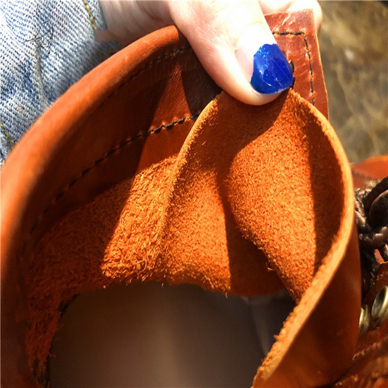 High-top Boots Leather All-match Mid-top Men's Shoes Trend – Bild 6