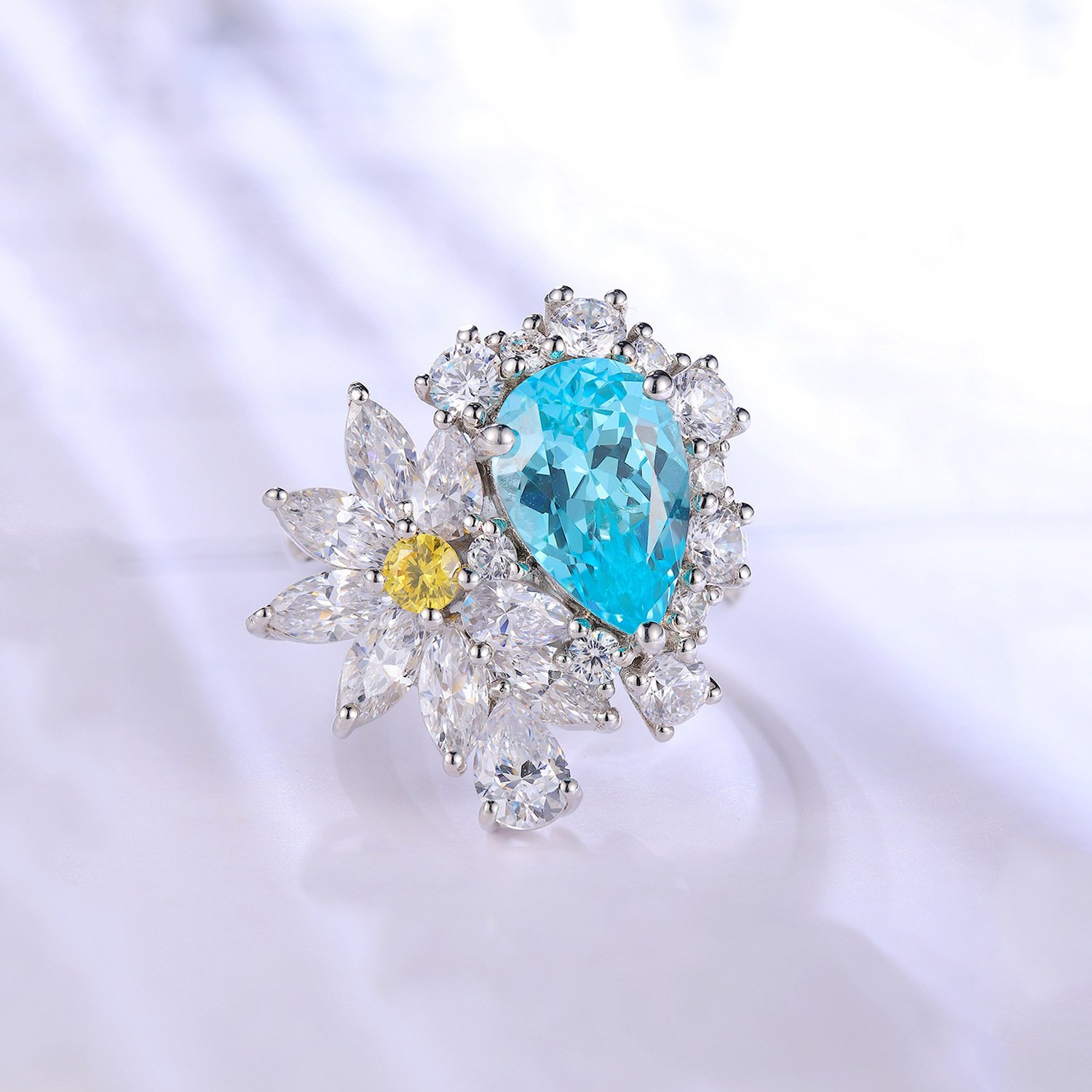 Cultivate Paraiba Women's Wedding Diamond Ring – Bild 5