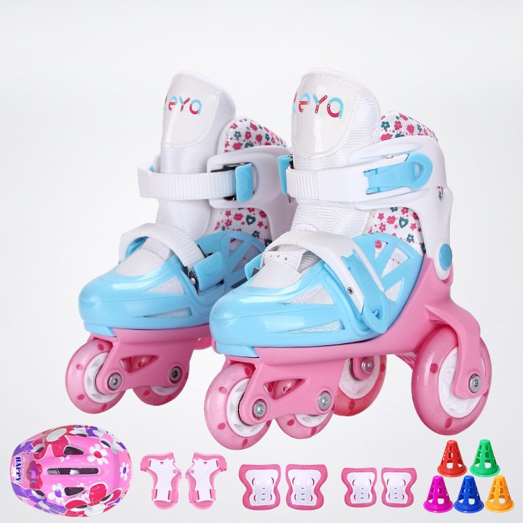 Full Set Of Adjustable Double Row Kids Roller Skates – Bild 6