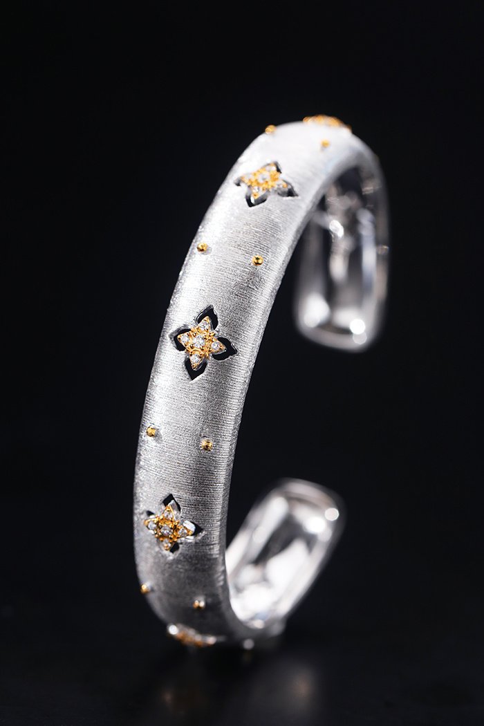 European And American Retro Brushed Bracelet S925 Silver – Bild 4