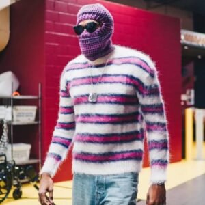 High Street American Style Trend Loose Striped Sweater