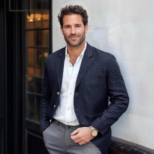 Men's Jacket Casual Cotton And Linen Suit