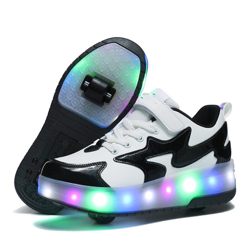 Children's Fashion Removable Charging With Lights Light-emitting Roller Skates – Bild 7