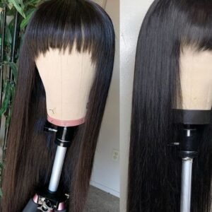 Wig Real Human Hair Straightening Mechanism Headgear