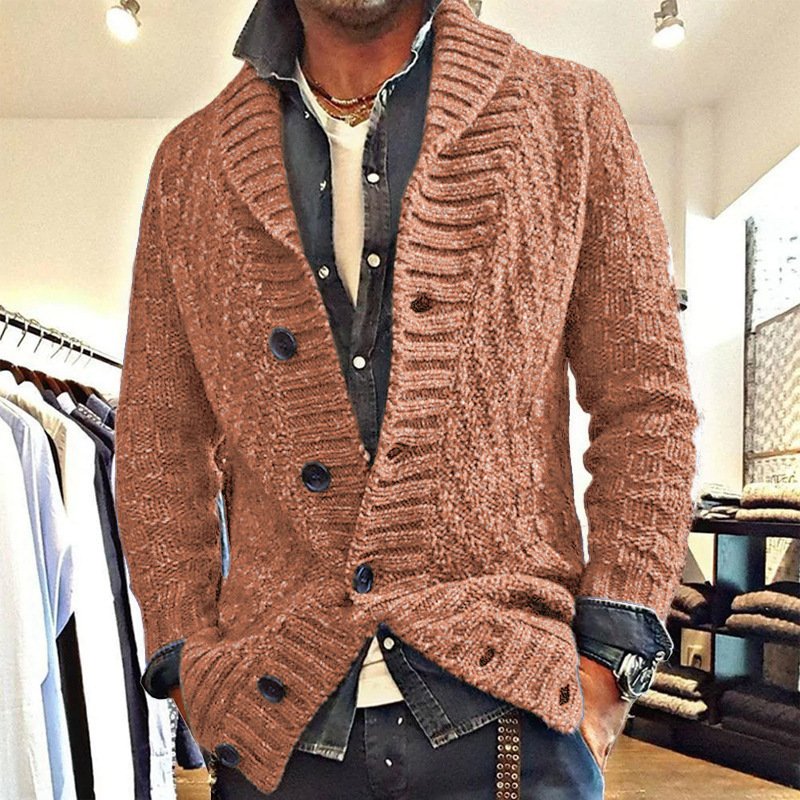 Polyester Men's Long-sleeved Thick Needle Sweater Sweater – Bild 6