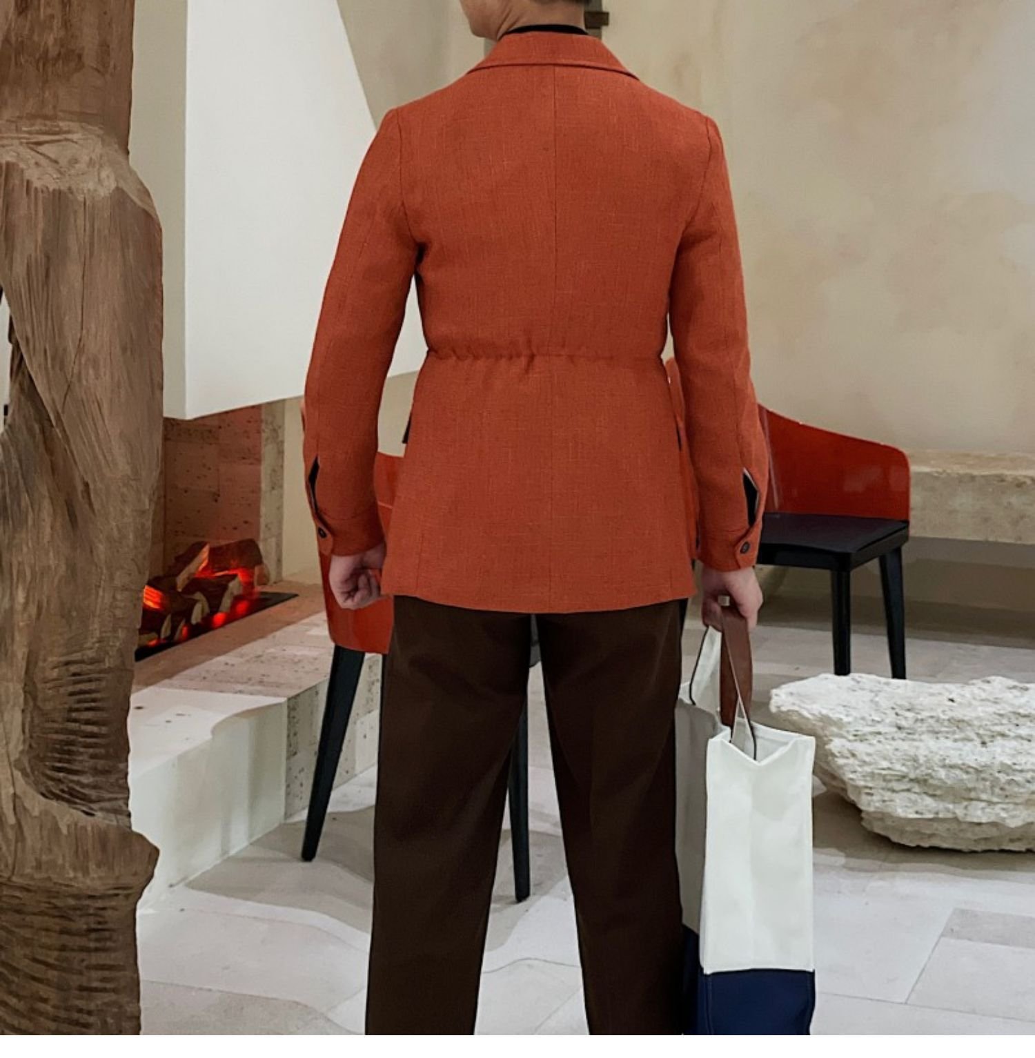 Retro Waist Cinching Casual Slim Fit Jacket, Suit Jacket For Men – Bild 10