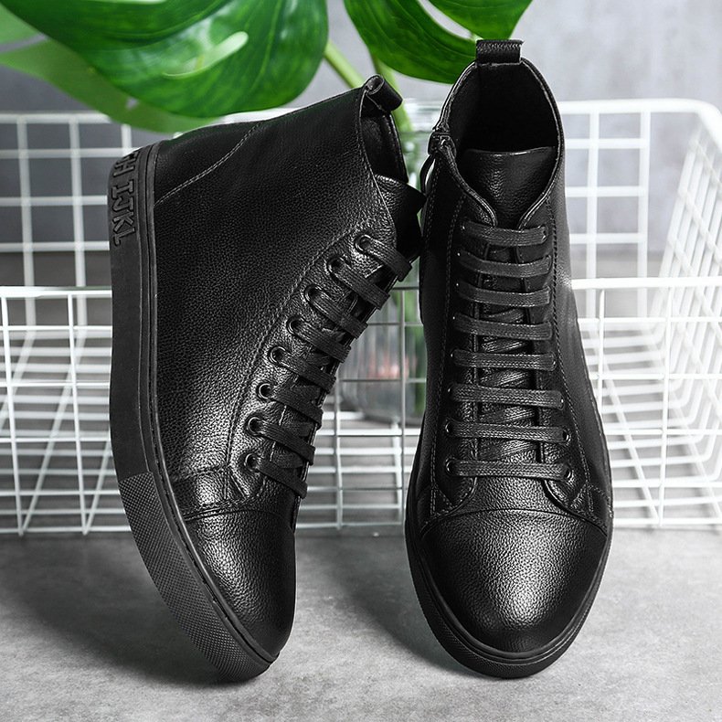Men's Plus Size High Top Black Sneakers – Bild 6