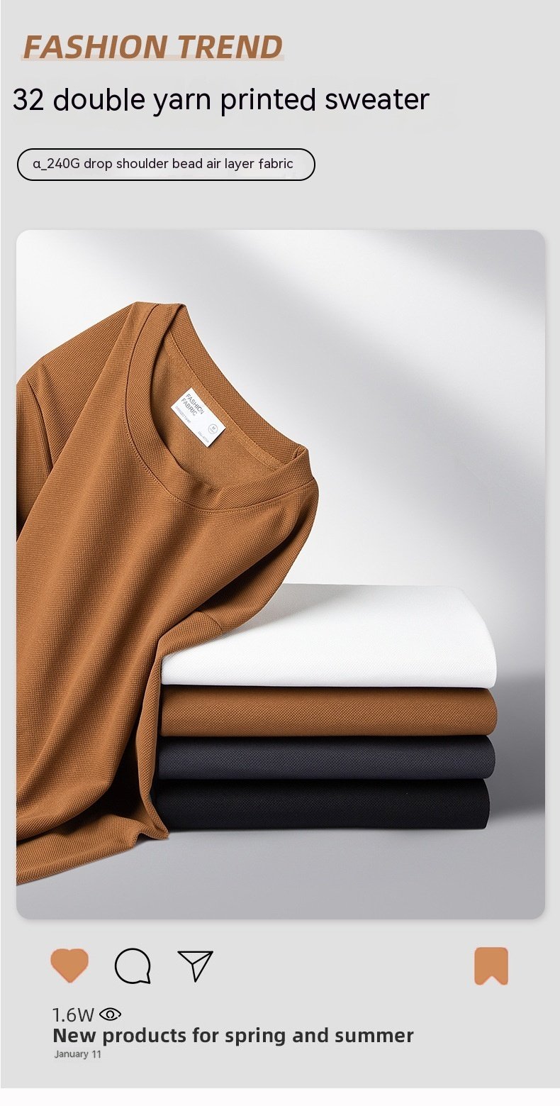 Men's Round Neck Air Layer Sweaters Menswear Youth Fashion Casual All-matching Hoodie – Bild 8