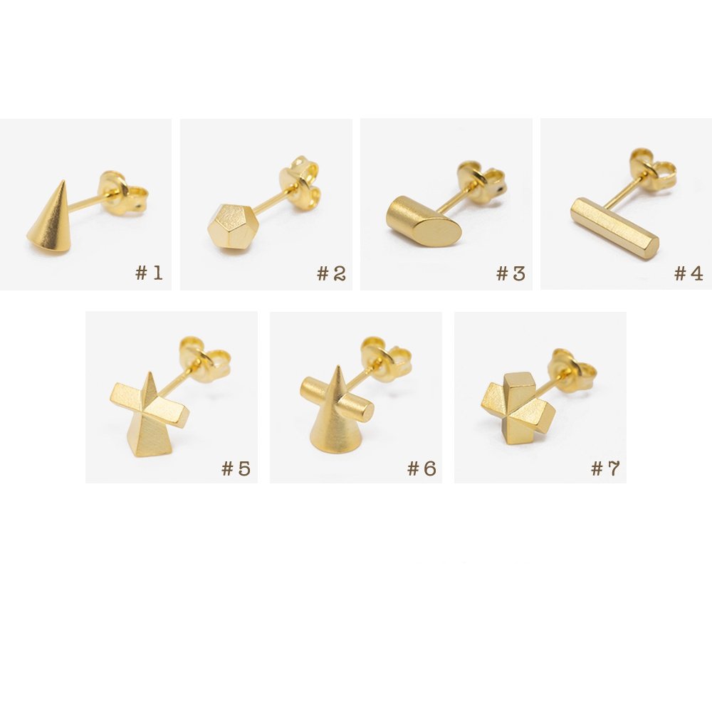 Women's Simple Minimalist Sketch Geometric Earrings – Bild 3