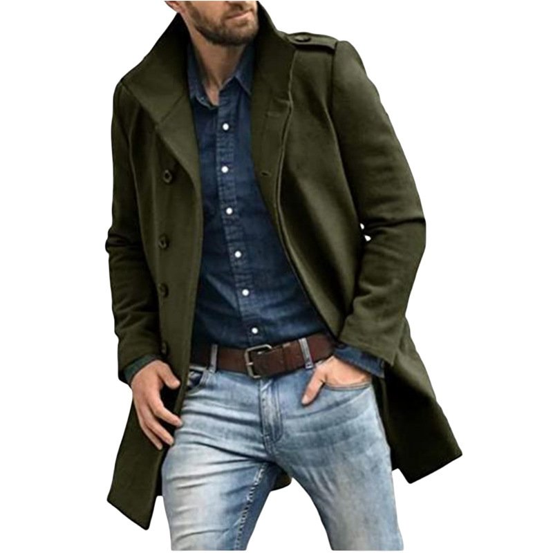 European Style Woolen Men's Coat Autumn And Winter New Thickened Coat – Bild 4