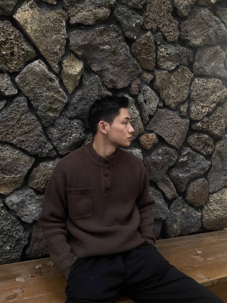 Henry Collar Round Neck Old Money Style Sweater For Men – Bild 7