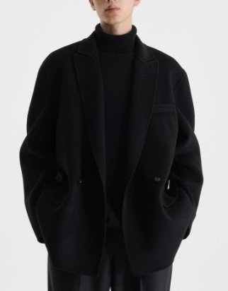 Gun Collar Double-faced Woolen Goods Woolen Suit Wool Coat For Men – Bild 6