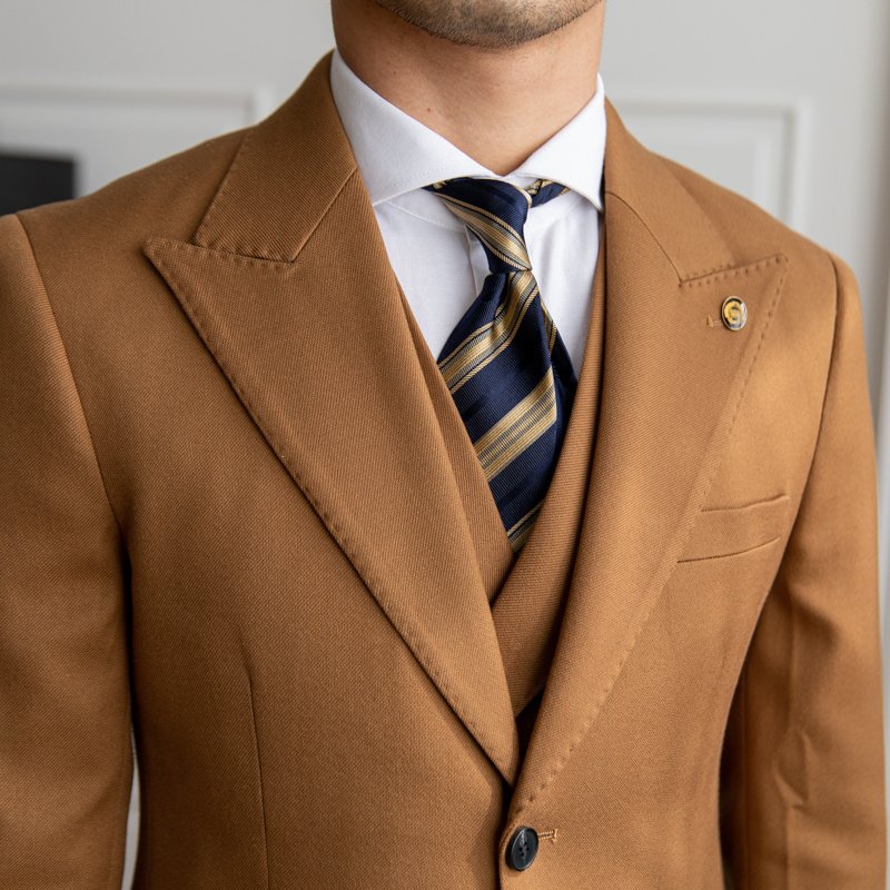 Business Slim-fitting Suit Men's British Jacket – Bild 6