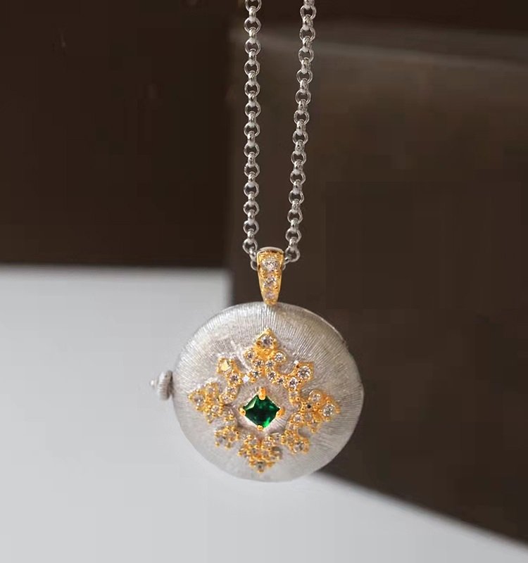 European American And Italian Craftsmanship Necklace Retro Palace Series – Bild 6