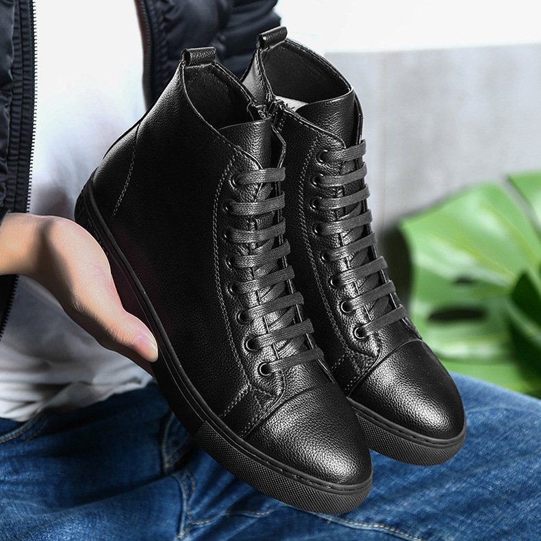 Men's Plus Size High Top Black Sneakers – Bild 7