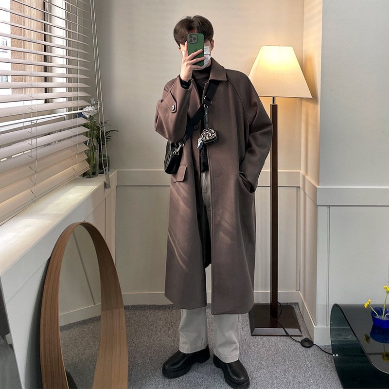 Woolen Coat Men's Long Autumn And Winter – Bild 6