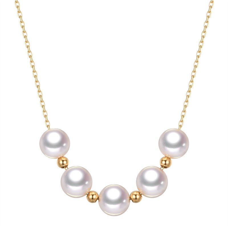 Sky Star 18K Gold Pearl Necklace – Bild 5
